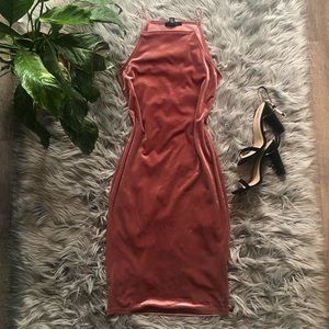 Blush Velvet Dress